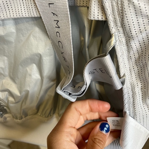 Stella McCartney x Adidas Metallic Zip front running bomber jacket - Picture 10 of 15